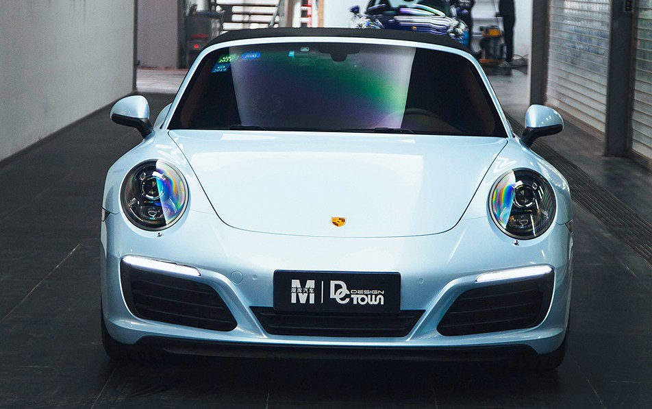 保时捷911 整车改色马卡龙蓝