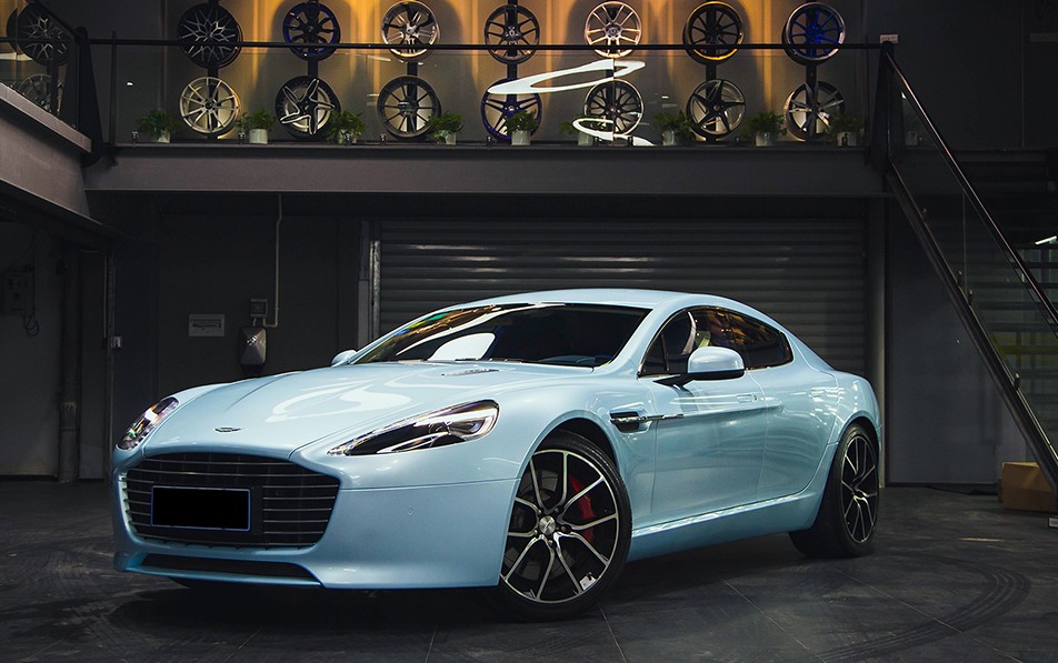 阿斯顿马丁RapideS 整车改色水色蓝